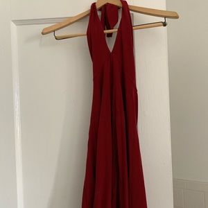 American Apparel Red Halter Dress